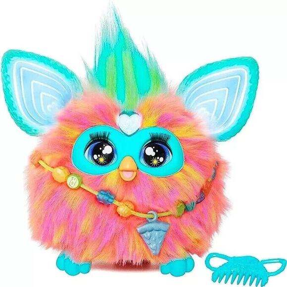 NEW 2023 Hasbro Furby Coral Pink Interactive Plush Voice Activated Sings *READ* - Picture 1 of 8